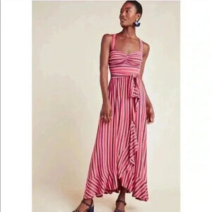 MAEVE ANTHROPOLOGIE STRIPED DRESS